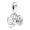 Pandora Charm double pendant Moments Cadenas & cœur | Femme Charms