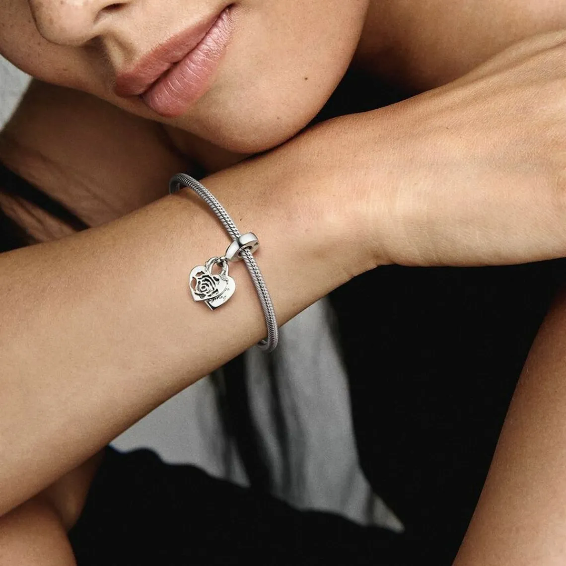 Pandora Charm double pendant Moments Cadenas & cœur | Femme Charms