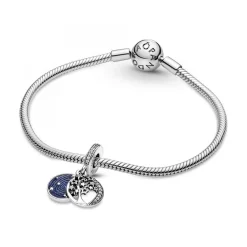 Pandora Charm double pendant Moments Arbre & Lune de la Galaxie | Femme Charms