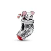 Pandora Charm Femme Chaussette de Noël et Souris Moments | Femme Charms