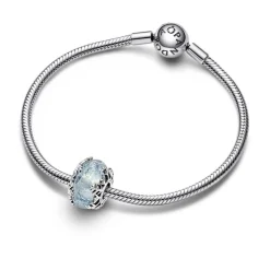 Pandora Charm Femme Murano Flocon de Neige Bleu Hivernal Moments | Femme Charms