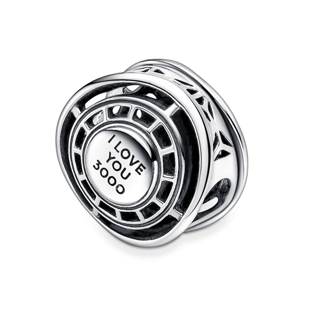 Pandora Charm Marvel x Reacteur arc bleu de Iron Man The Avengers | Femme Charms