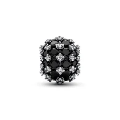 Pandora Charm Noir Rond Pavé Scintillant | Femme Charms