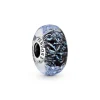 Pandora Charm Océan Verre de Murano Bleu Foncé Ondulé Colours | Femme Charms