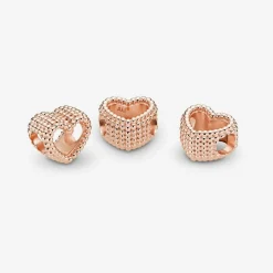 Pandora Charm 787516 - Charm Coeur Perlé Rose Femme | Femme Charms