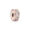 Pandora Charm 781817CZ - Charm Clip Élégance Brillante Métal doré à l’Or Rose fin 585/1000ᵉ | Femme Charms