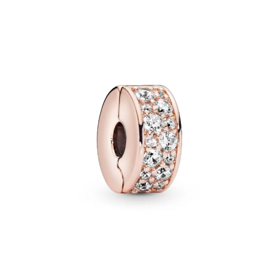 Pandora Charm 781817CZ - Charm Clip Élégance Brillante Métal doré à l’Or Rose fin 585/1000ᵉ | Femme Charms