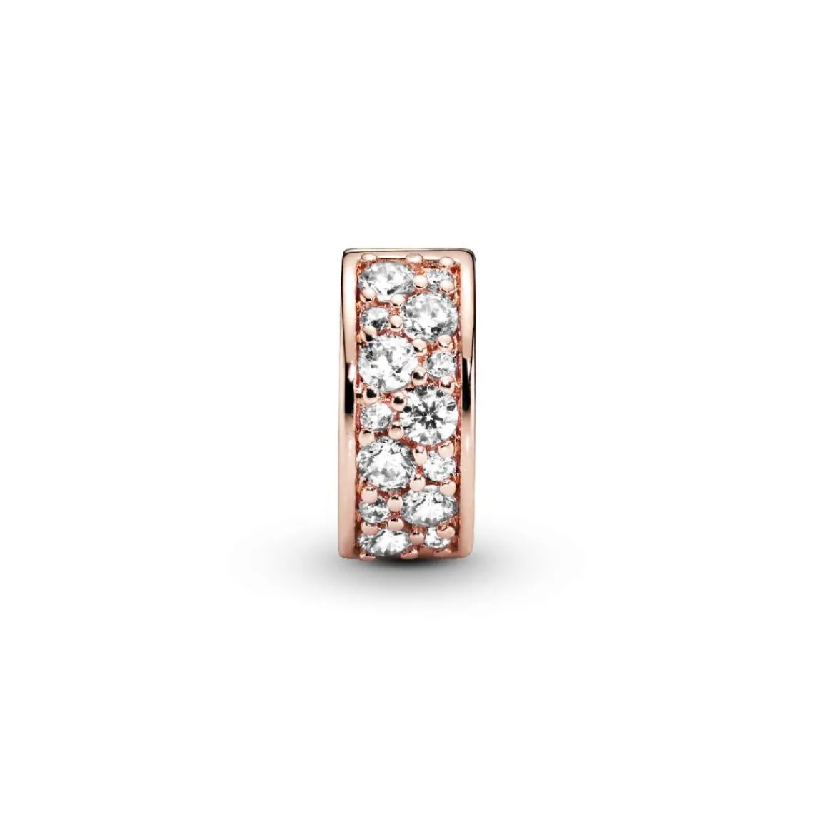 Pandora Charm 781817CZ - Charm Clip Élégance Brillante Métal doré à l’Or Rose fin 585/1000ᵉ | Femme Charms