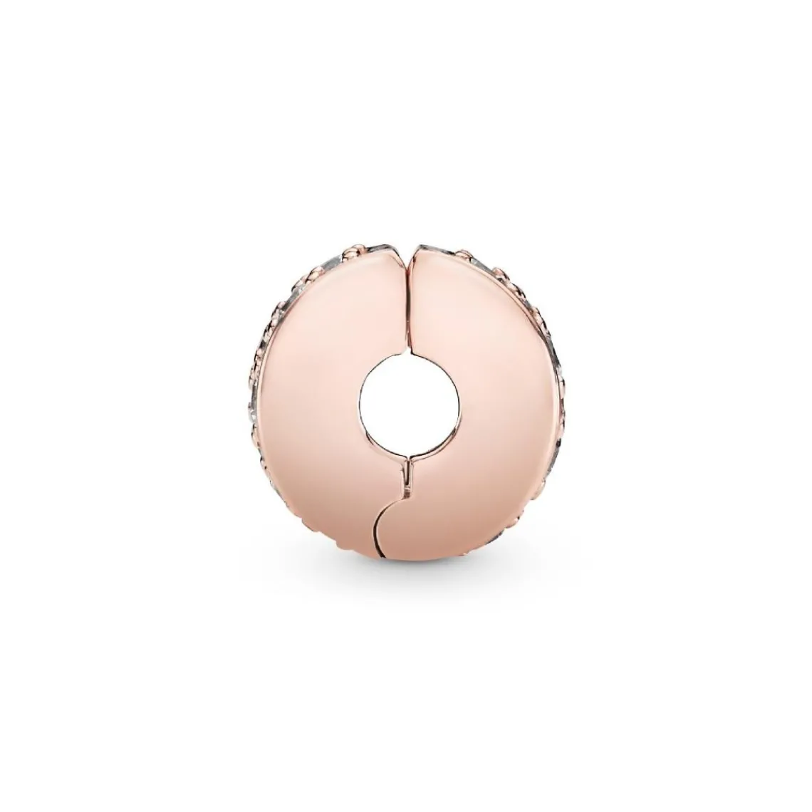 Pandora Charm 781817CZ - Charm Clip Élégance Brillante Métal doré à l’Or Rose fin 585/1000ᵉ | Femme Charms