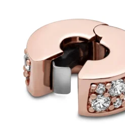 Pandora Charm 781817CZ - Charm Clip Élégance Brillante Métal doré à l’Or Rose fin 585/1000ᵉ | Femme Charms