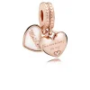 Pandora Charm 782072EN23 - Chamrs Coeurs Mère Fille Rose Femme | Femme Charms