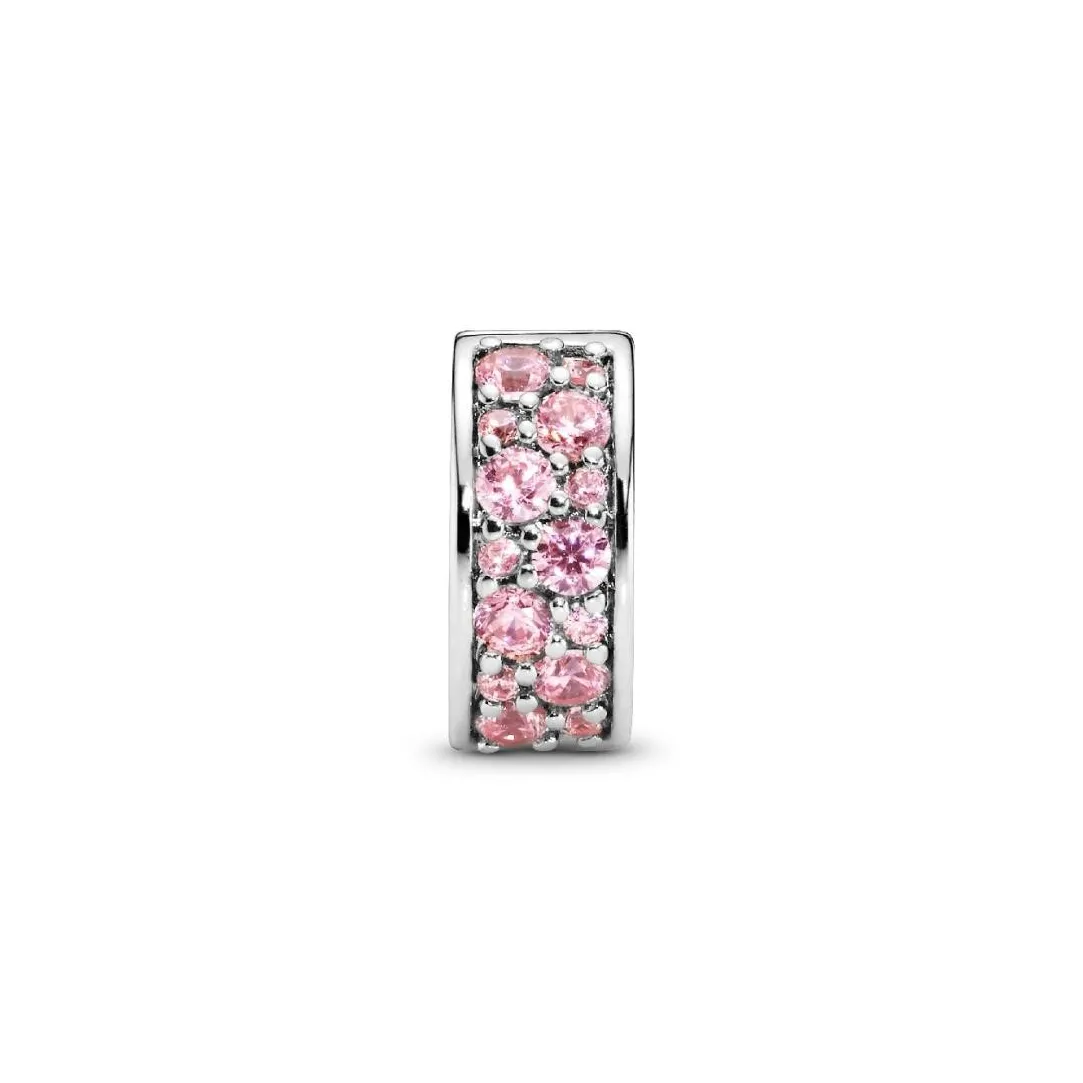 Pandora Charm Moments Clip Pavé Rose | Femme Charms