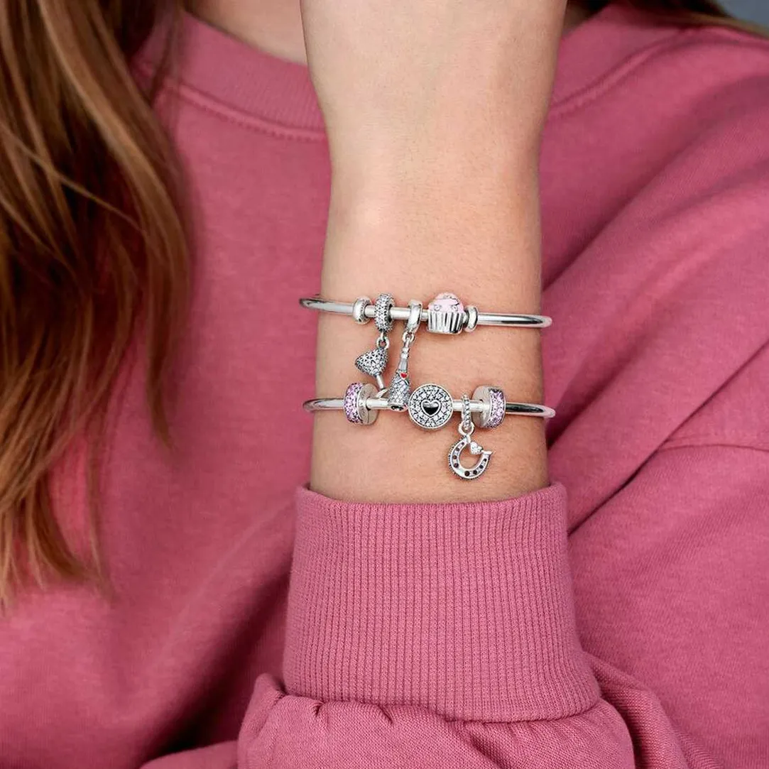 Pandora Charm Moments Clip Pavé Rose | Femme Charms