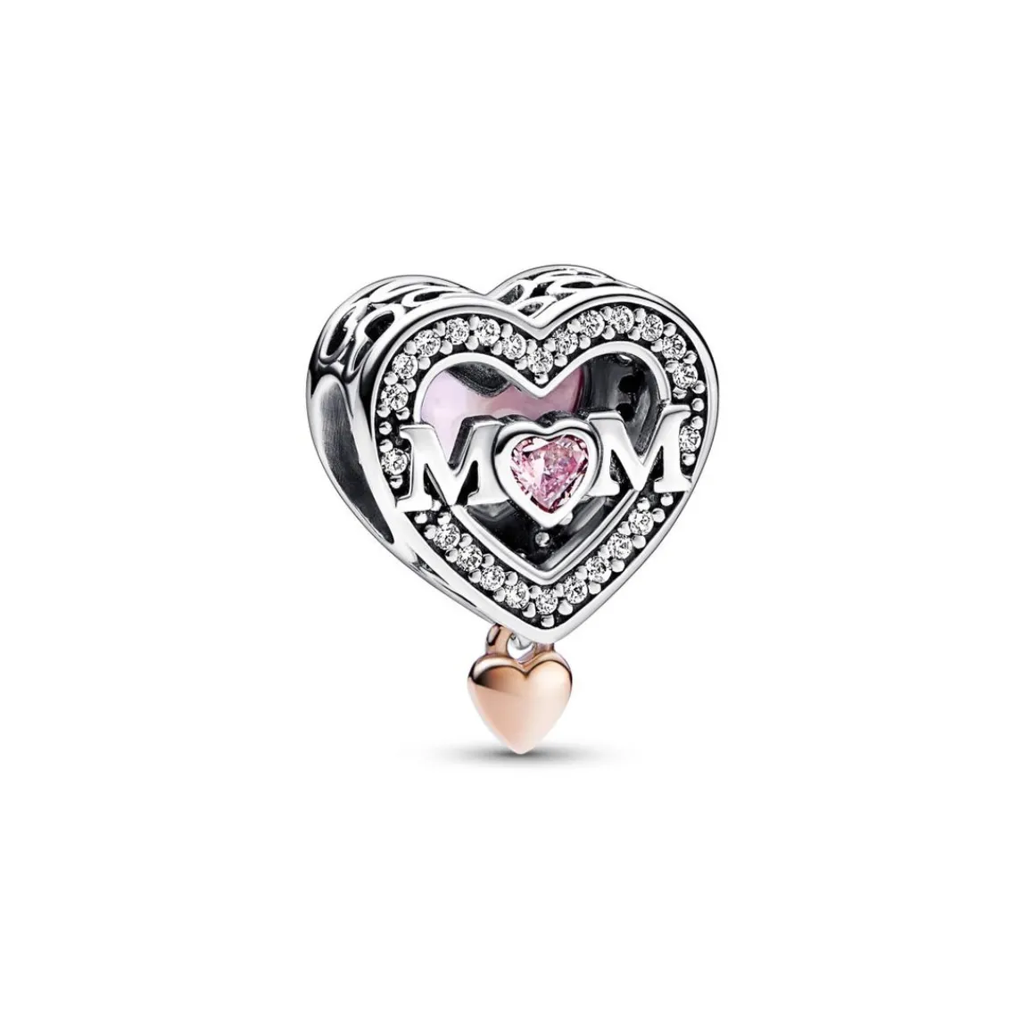 Pandora Charm Moments - Cœur et Mum Ajouré Bimatière | Femme Charms
