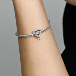 Pandora Charm Moments - Cœur et Mum Ajouré Bimatière | Femme Charms