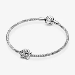 Pandora Charm Moments empreinte de patte scintillante | Femme Charms