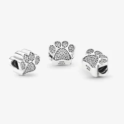 Pandora Charm Moments empreinte de patte scintillante | Femme Charms