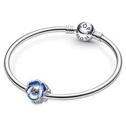 Pandora Charm Moments floral bleue & strass scintillant | Femme Charms