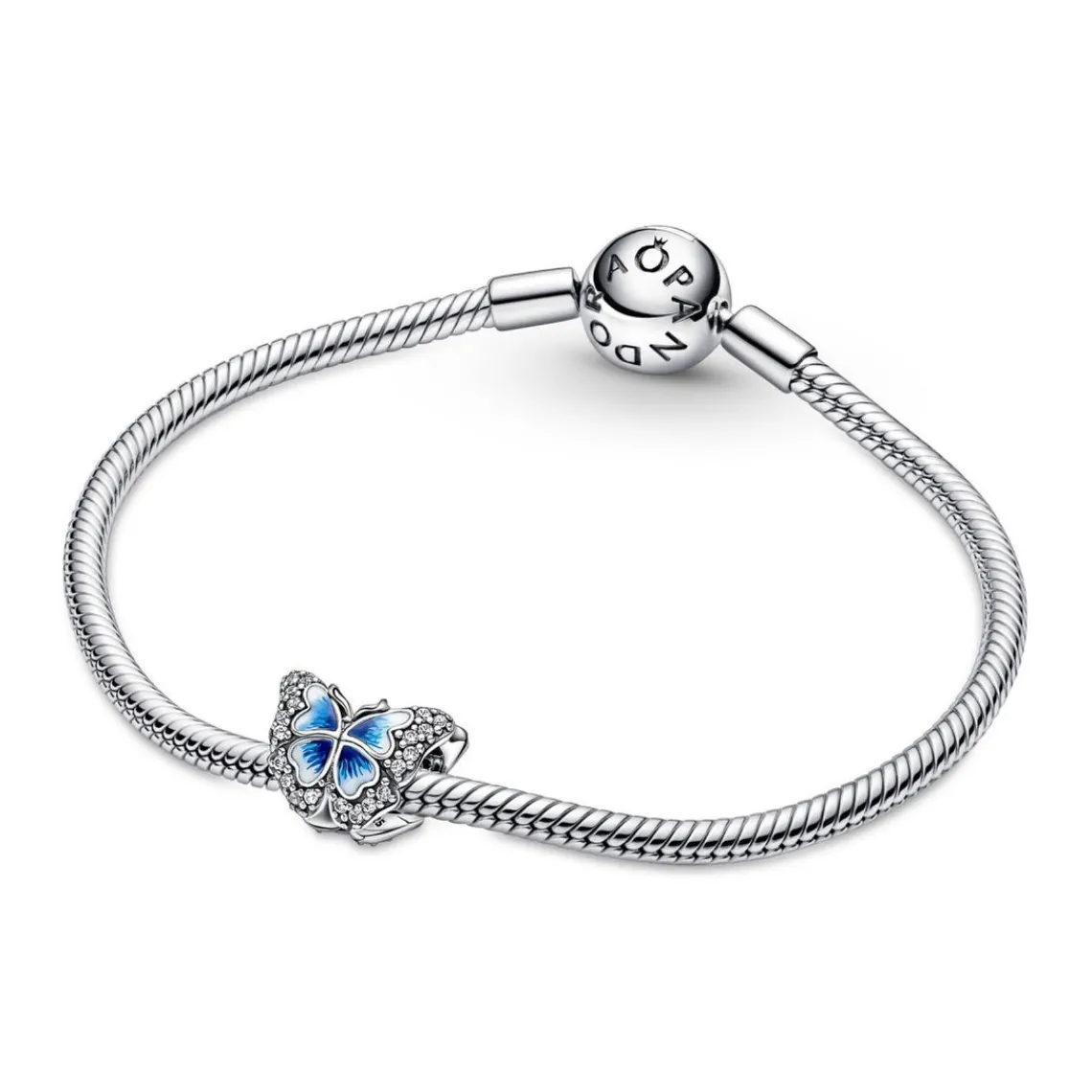 Pandora Charm Moments Papillon bleu scintillant double face | Femme Charms