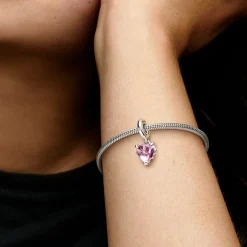 Pandora Charm Moments - Pendant Cœur et Arbre de Vie Rose | Femme Charms