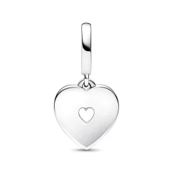 Pandora Charm Moments - Pendant Double Cœur Blanc Nacré | Femme Charms