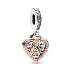 Pandora Charm Moments - Pendant Double Cœur de l’Infini Bimatière | Femme Charms