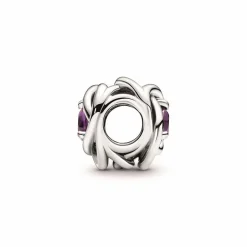 Pandora Charm moments Rose Ajourée & cristaux violet | Femme Charms