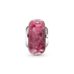 Pandora Charm Moments Verre de Murano Rose Ondulé Fantaisie | Femme Charms