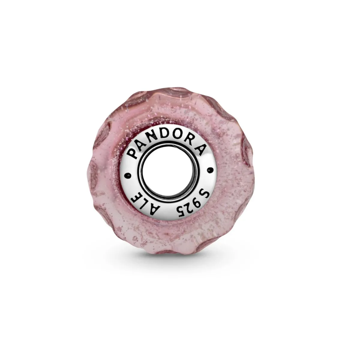 Pandora Charm Moments Verre de Murano Rose Ondulé Fantaisie | Femme Charms
