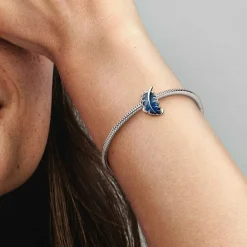 Pandora Charm - Plume Recourbée Bleue | Femme Charms