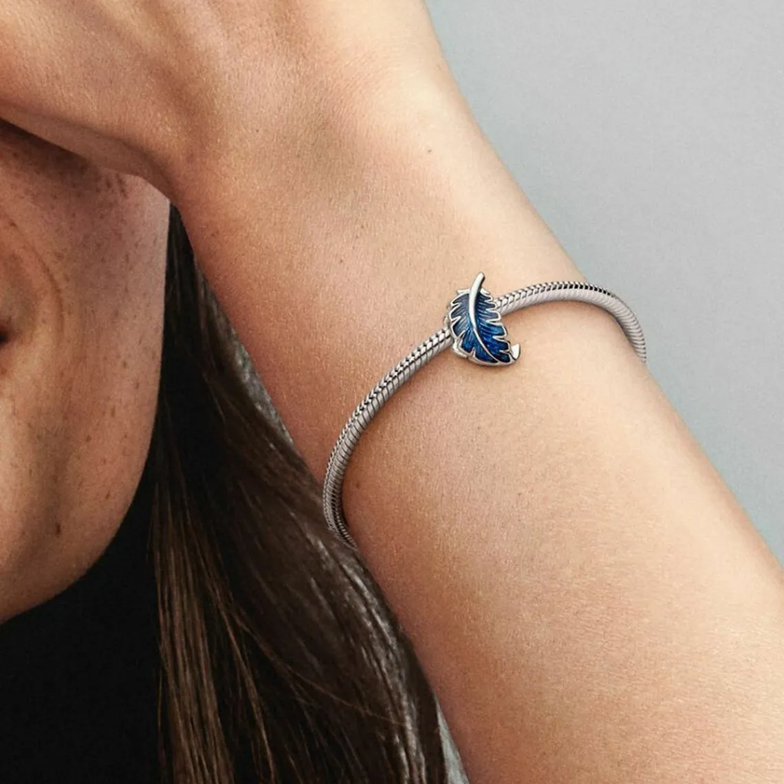 Pandora Charm - Plume Recourbée Bleue | Femme Charms