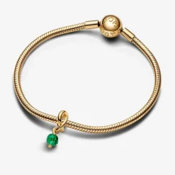 Pandora Charm Pendant Cercle de l'Éternité Vert Facetté | Femme Charms