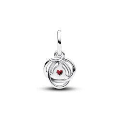 Pandora Charm Pendant Cercles de l’Éternité Rouge | Femme Charms