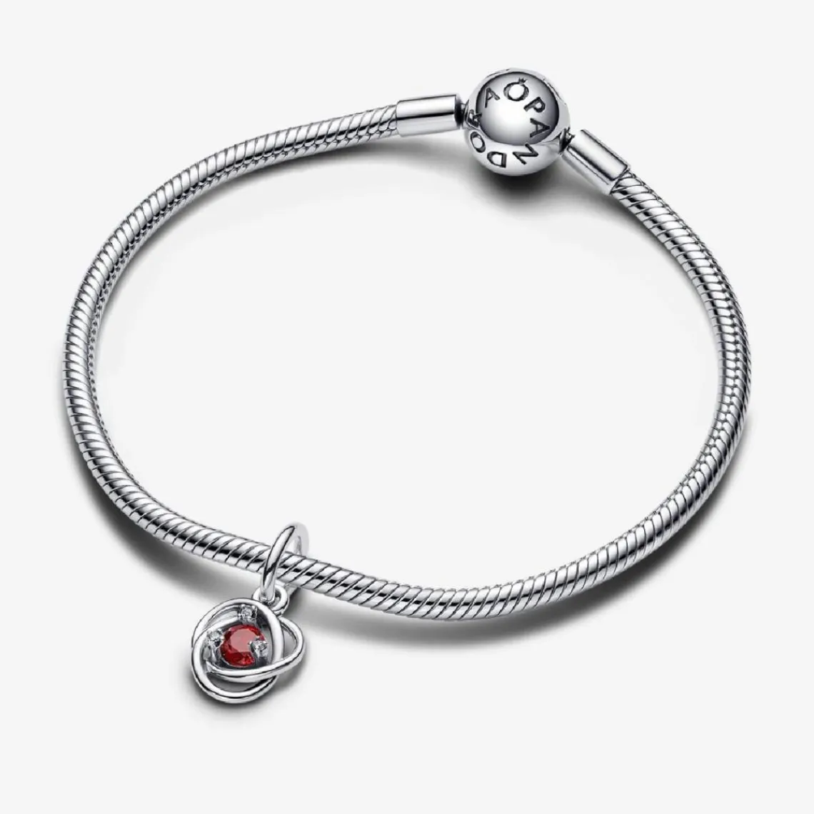 Pandora Charm Pendant Cercles de l’Éternité Rouge Ardent | Femme Charms