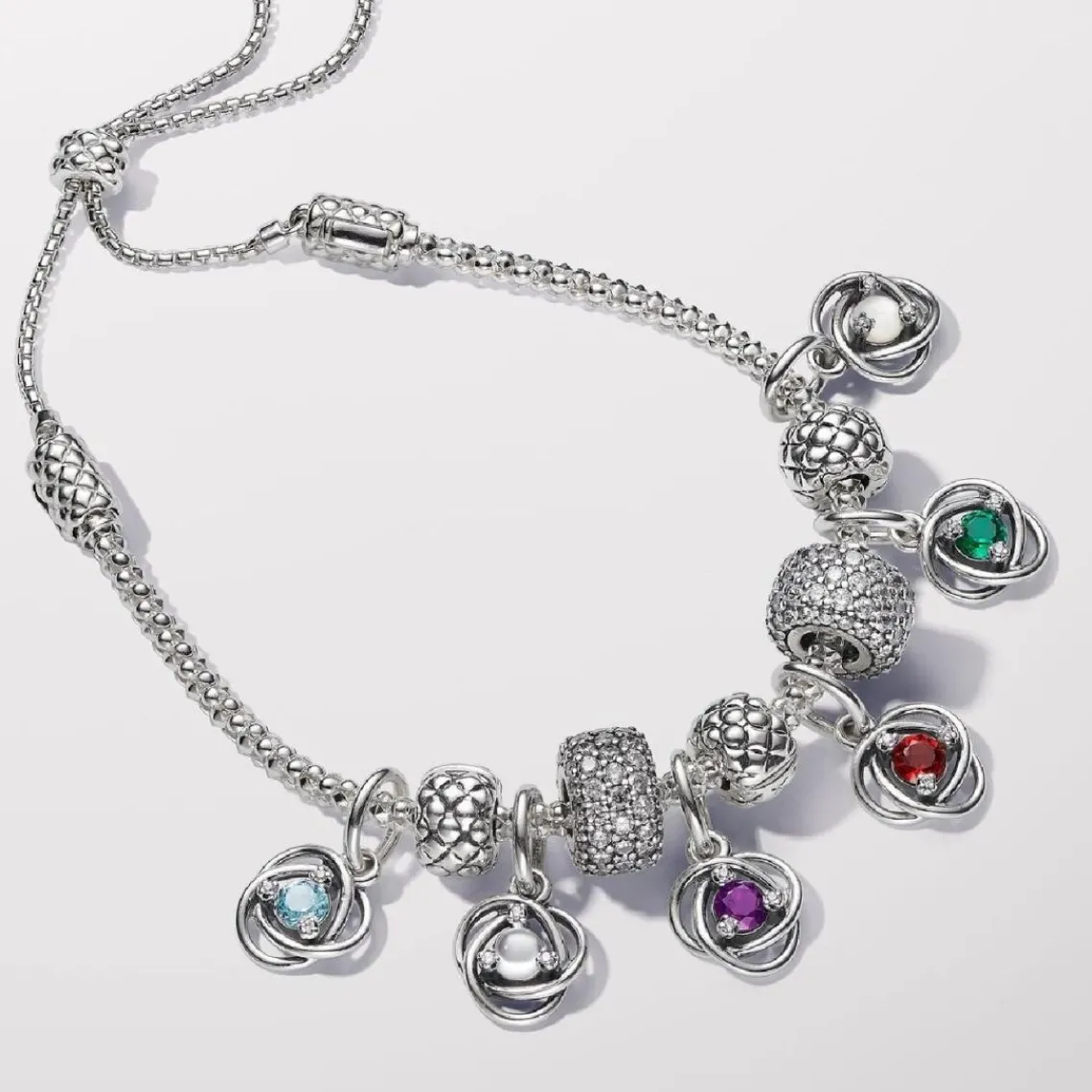 Pandora Charm Pendant Cercles de l’Éternité Rouge Ardent | Femme Charms