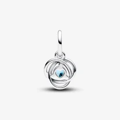 Pandora Charm Pendant Cercles de l’Éternité Bleu Azur | Femme Charms