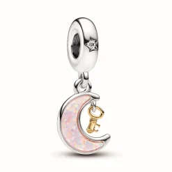 Pandora Charm Pendant Clé et Lune Bimatière | Femme Charms