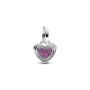 Pandora Charm Pendant Cœur Gravable Rose | Femme Charms