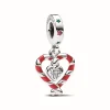 Pandora Charm Pendant de Noël Double Cœur en Sucre d’Orge | Femme Charms