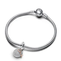 Pandora Charm Pendant Double Clef du Bonheur Bimatière | Femme Charms