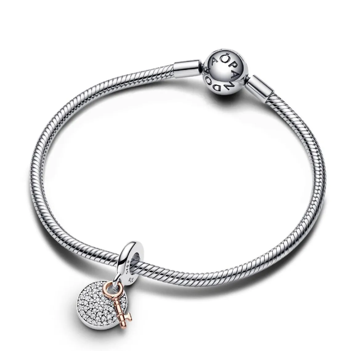 Pandora Charm Pendant Double Clef du Bonheur Bimatière | Femme Charms