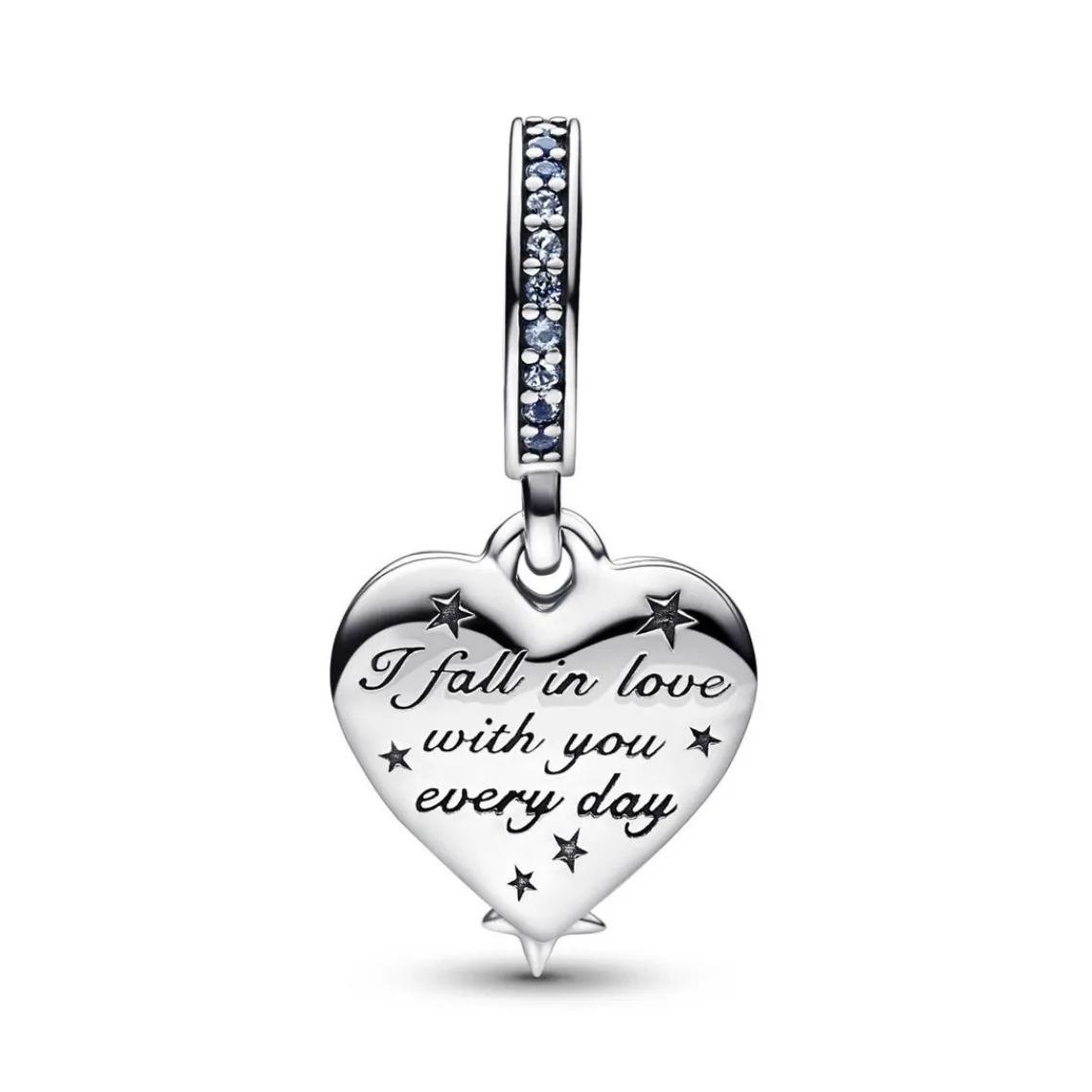 Pandora Charm Pendant Double Cœur et Étoiles Filantes Célestes - Moments | Femme Charms