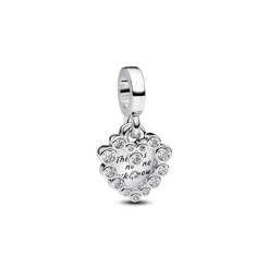 Pandora Charm Pendant Double Cœur Scintillant | Femme Charms