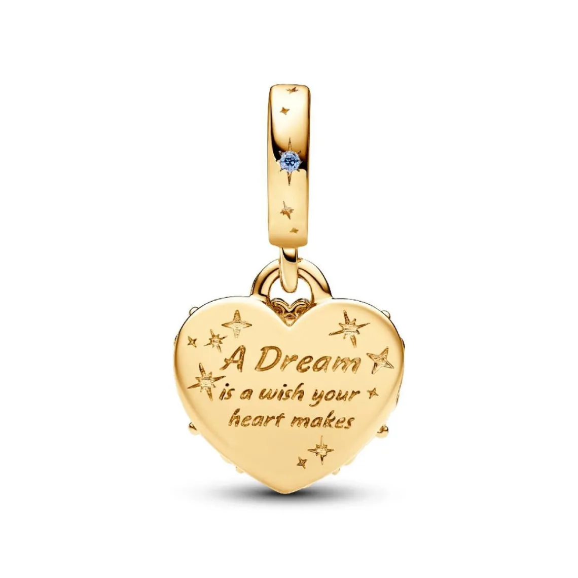 Pandora Charm Pendant Double Disney Carrosse de Cendrillon et Cœur | Femme Charms