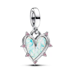 Pandora Charm Pendant Double Opalescent Amitié | Femme Charms