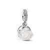 Pandora Charm Pendant Double Rose Épanouie Blanche | Femme Charms