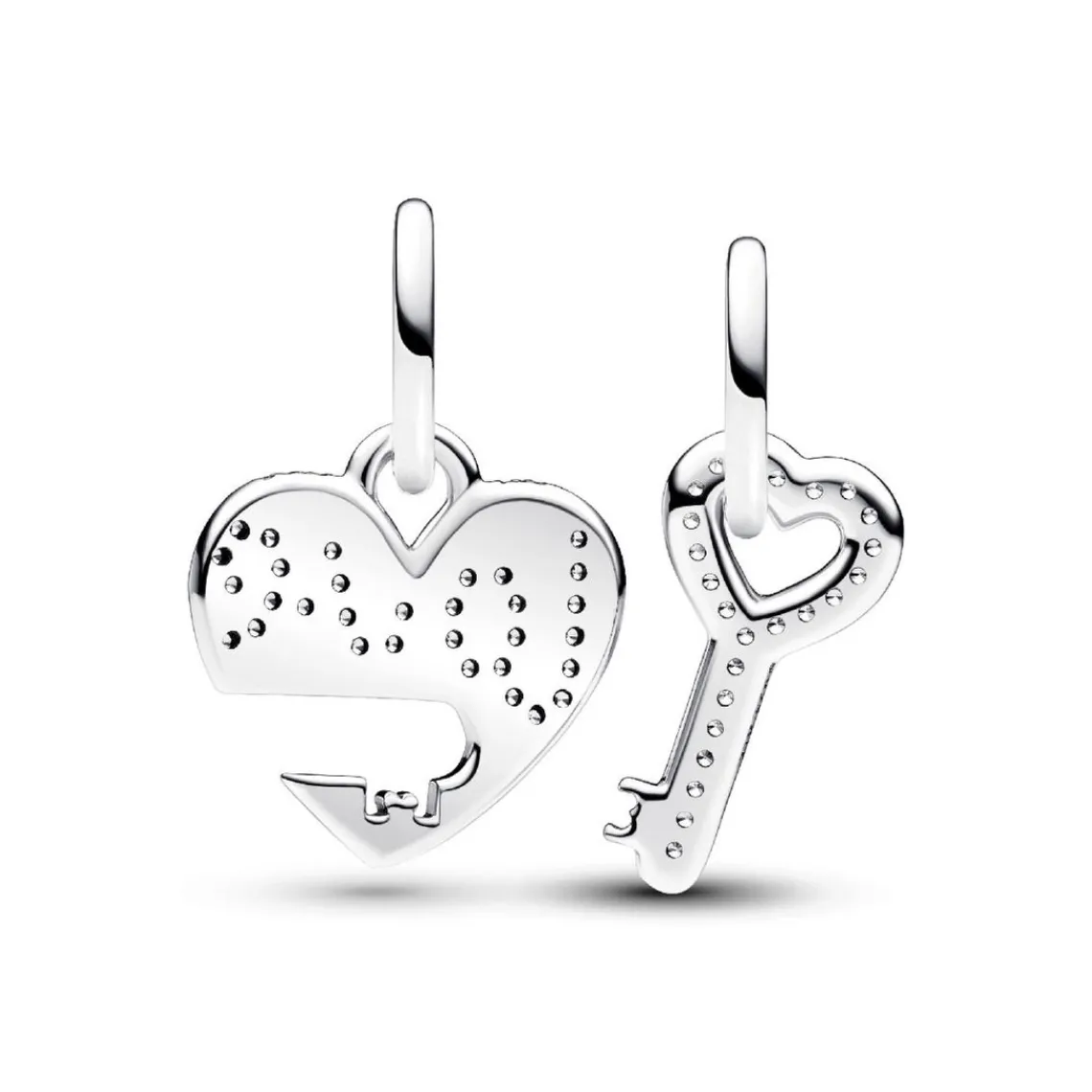 Pandora Charm Pendant Double Séparable Cœur et Clé | Femme Charms