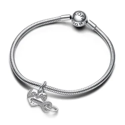 Pandora Charm Pendant Double Séparable Cœur et Clé | Femme Charms