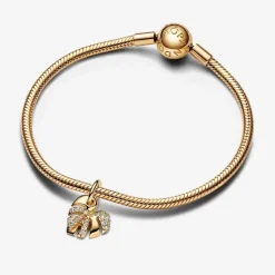 Pandora Charm Pendant Feuille de Monstera Scintillante | Femme Charms