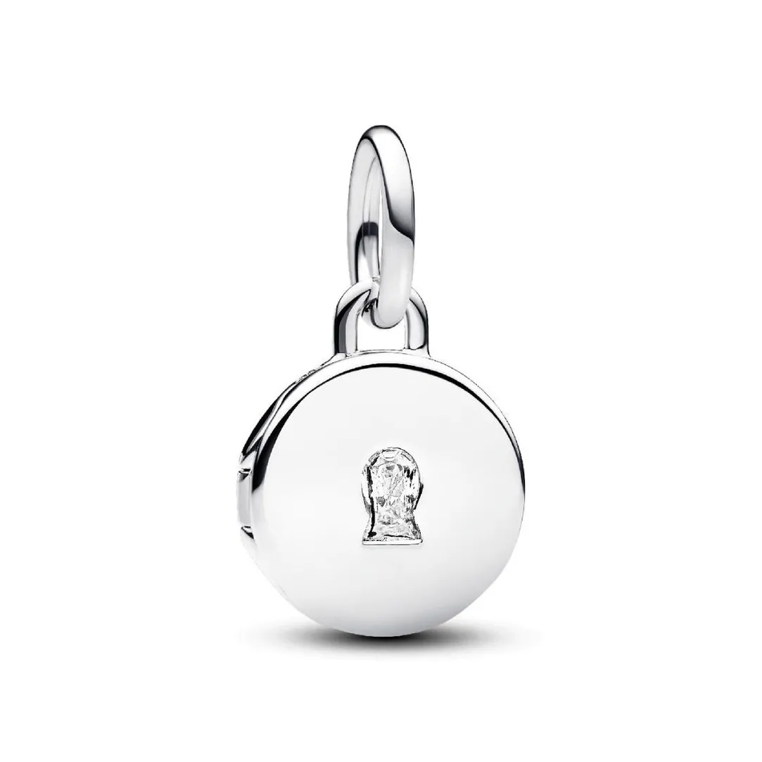 Pandora Charm Pendant Médaillon Amour Ouvrable et Gravable Argent | Femme Charms